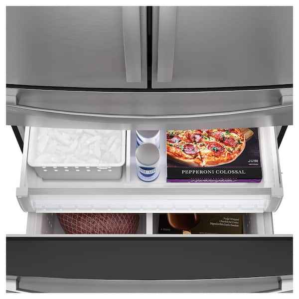 GE Profile 29 cu. ft. 4-Door French Door Refrigerator in Stainless Steel with Dual-Dispense Autofil - Image 3