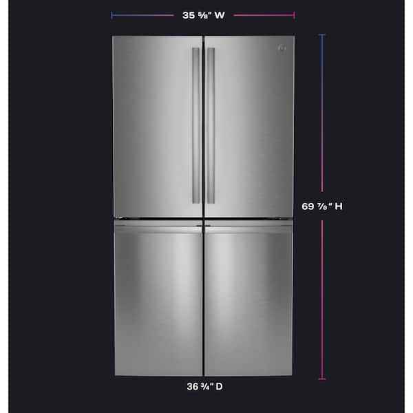 GE Profile 22.9 cu. ft. Counter-Depth Quad-Door Refrigerator with Dual-Dispense AutoFill Pitcher - Image 4