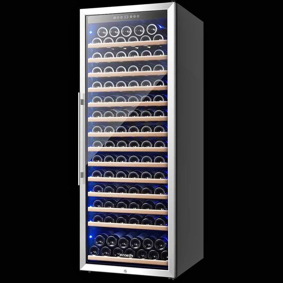 BODEGAcooler 24" Free Standing 154 Bottles Wine Cooler Single Zone
