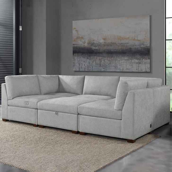 Thomasville Rockford 6-piece Fabric Modular Sectional - Image 4