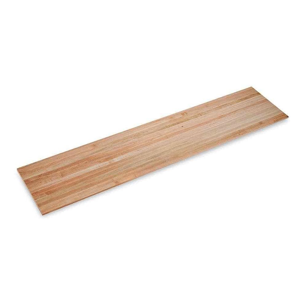 10 ft. L x 25 in. D x 1.5 in. T Finished Maple Solid Wood Butcher Block Countertop with Square Edge