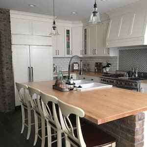 10 ft. L x 25 in. D x 1.5 in. T Finished Maple Solid Wood Butcher Block Countertop with Square Edge - Image 4