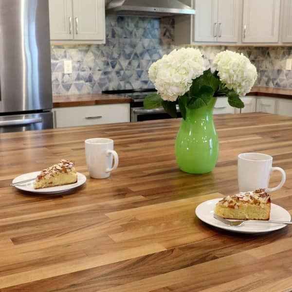 10 ft. L x 25 in. D Unfinished Walnut Solid Wood Butcher Block Countertop with Square Edge - Image 5