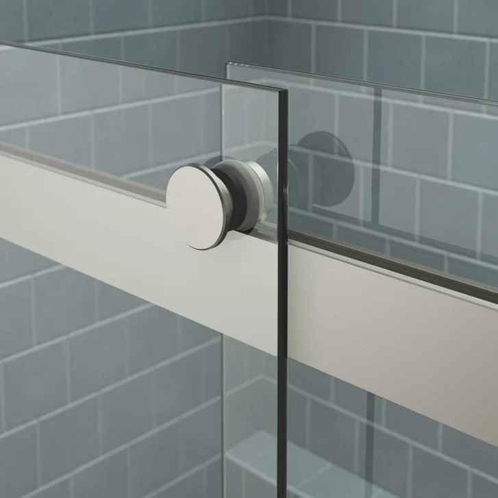 Kohler Tellin 78" x 59" Shower Door - Brushed Nickel - Image 4