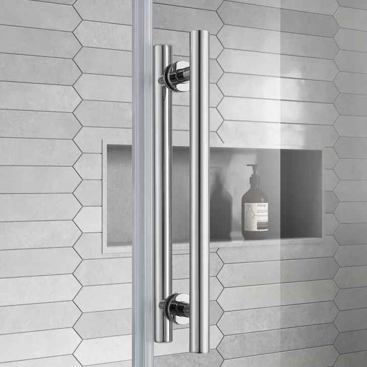 OVE Decors Renfrew 60" Frameless Soft-close Sliding Shower Door ( Chrome ) - Image 2