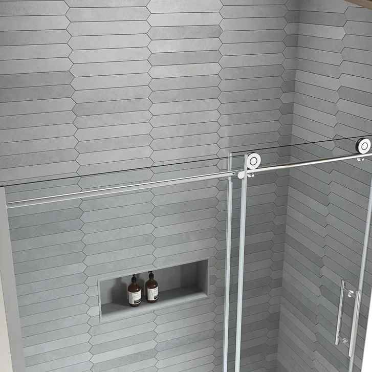 OVE Decors Renfrew 60" Frameless Soft-close Sliding Shower Door ( Chrome ) - Image 6