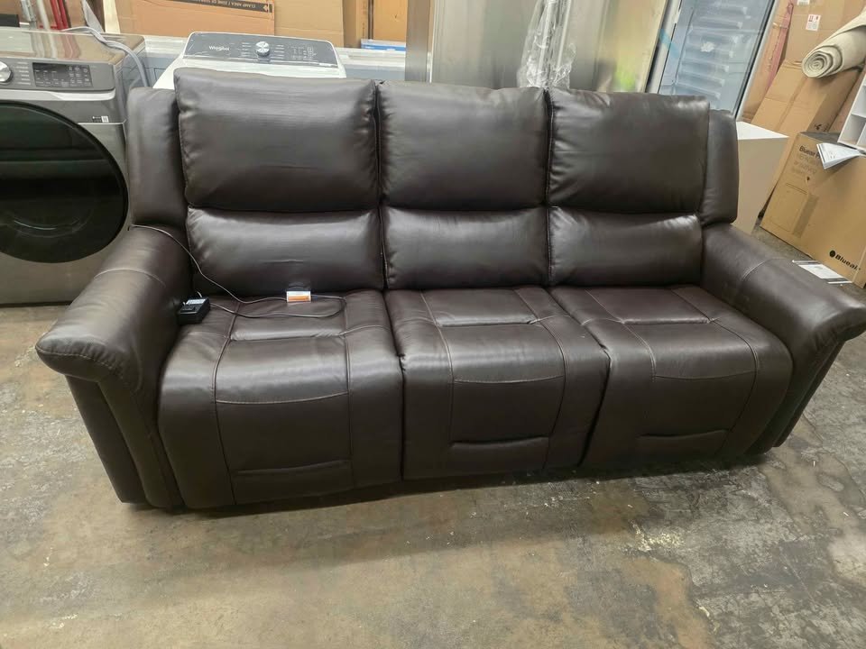 Alba Leather Power Reclining Sofa with Power Headrests - Image 7