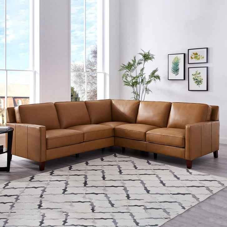 West Park Leather Sectional