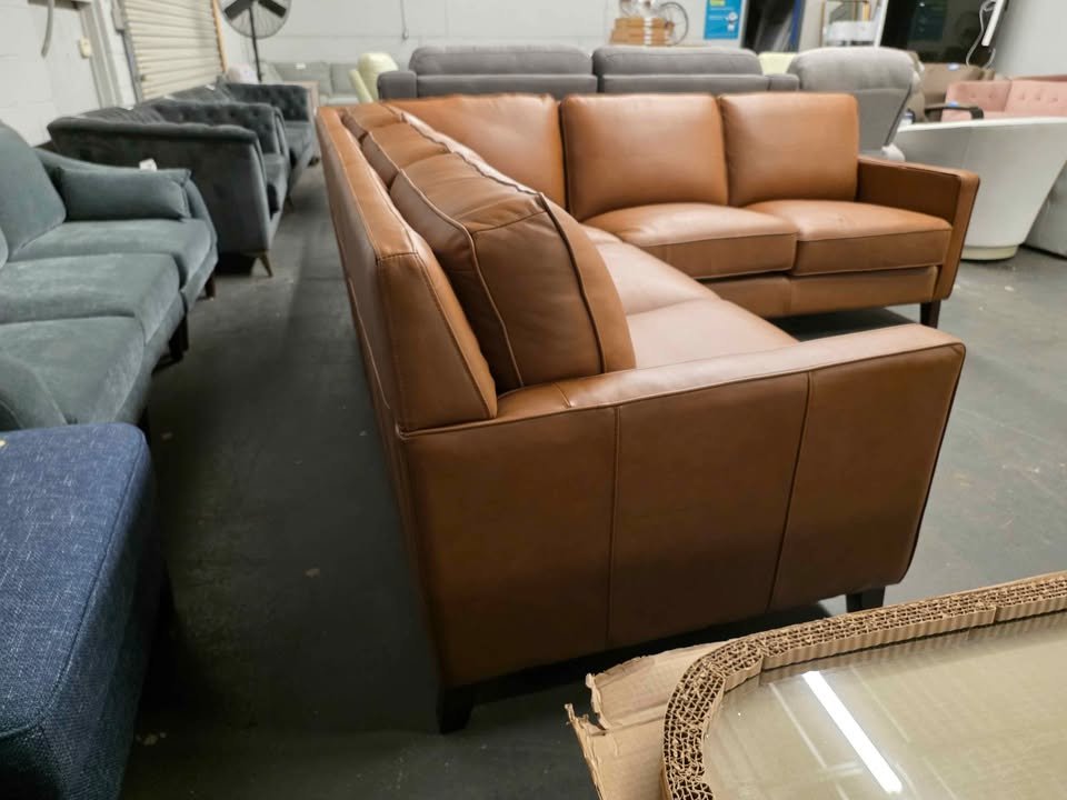 West Park Leather Sectional - Image 9