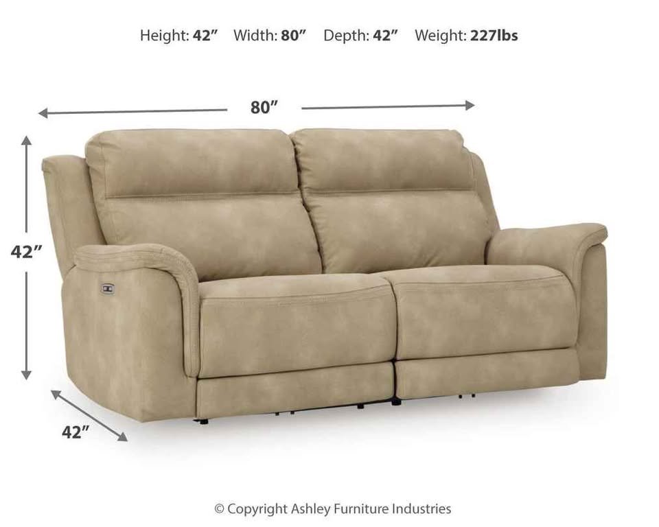 Next-Gen DuraPella Performance Fabric Dual Power Reclining Sofa ( Retails $2400.00 ) - Image 3