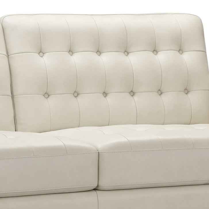 Carabella 2-piece Leather Set - Sofa, Loveseat ( Cream ) - Image 4