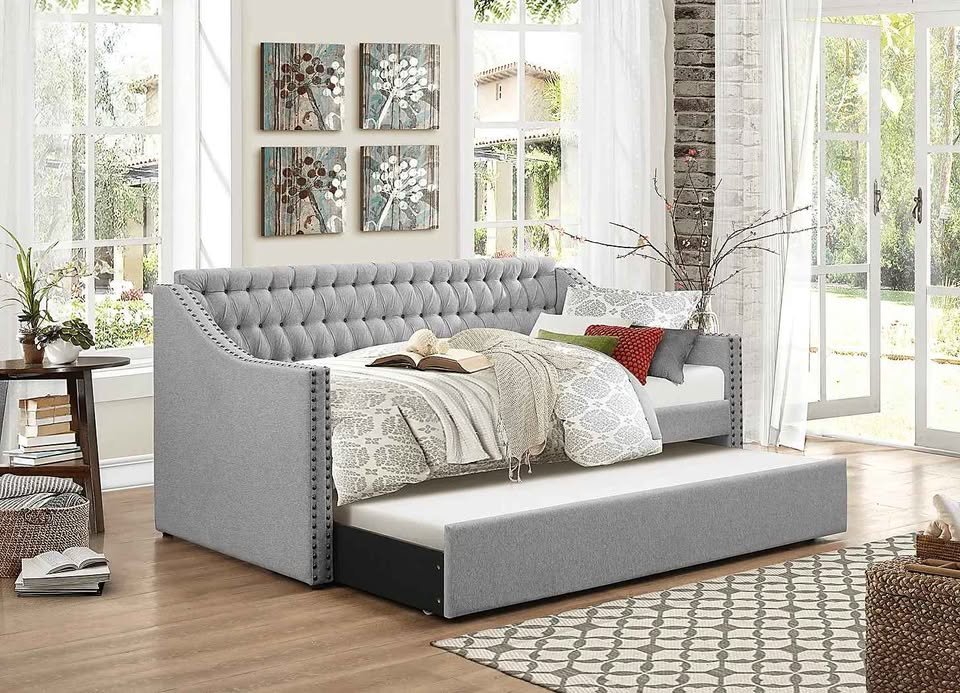 Little Seeds Ambrosia Upholstered Daybed and Trundle ( Mattress Not Included ) - Image 3