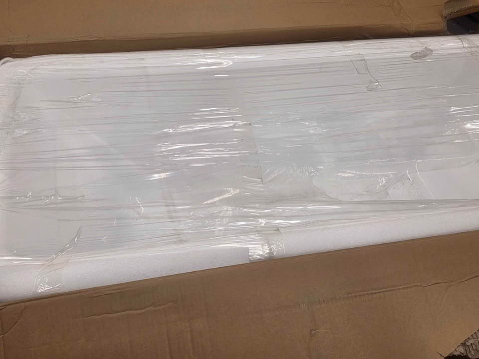Brighton 67 Inch Matte White Acrylic Double Ended Freestanding Tub - Image 3