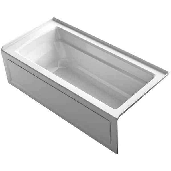 Archer 66 in. x 32 in. Soaking Bathtub with Right-Hand Drain in White